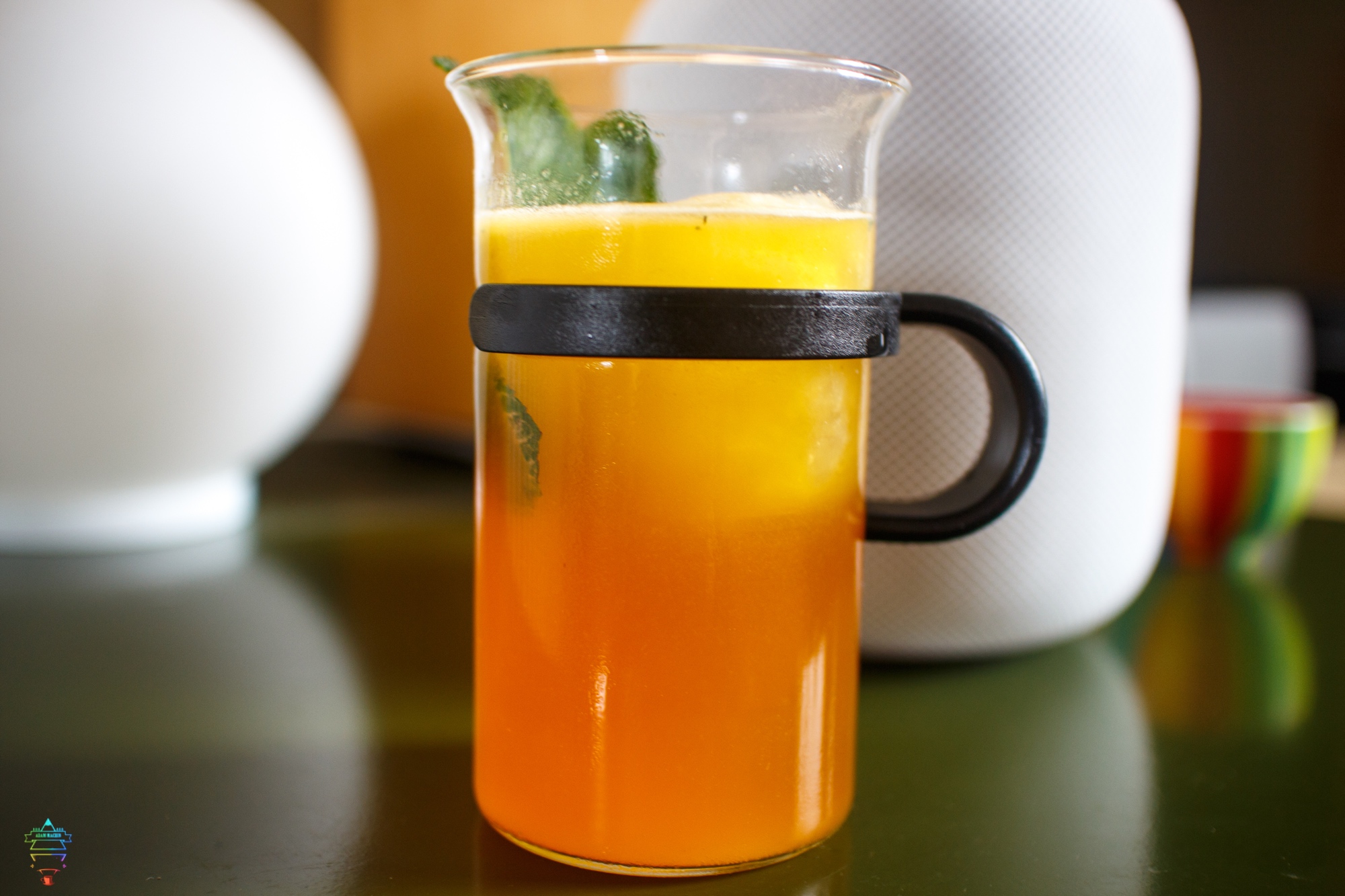 Cold Brew, Mango, Lime, Mint, & Tonic Cocktail
